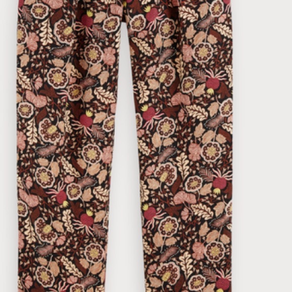 Scotch & Soda Floral Tie Waist Pants NWT - Picture 2 of 8